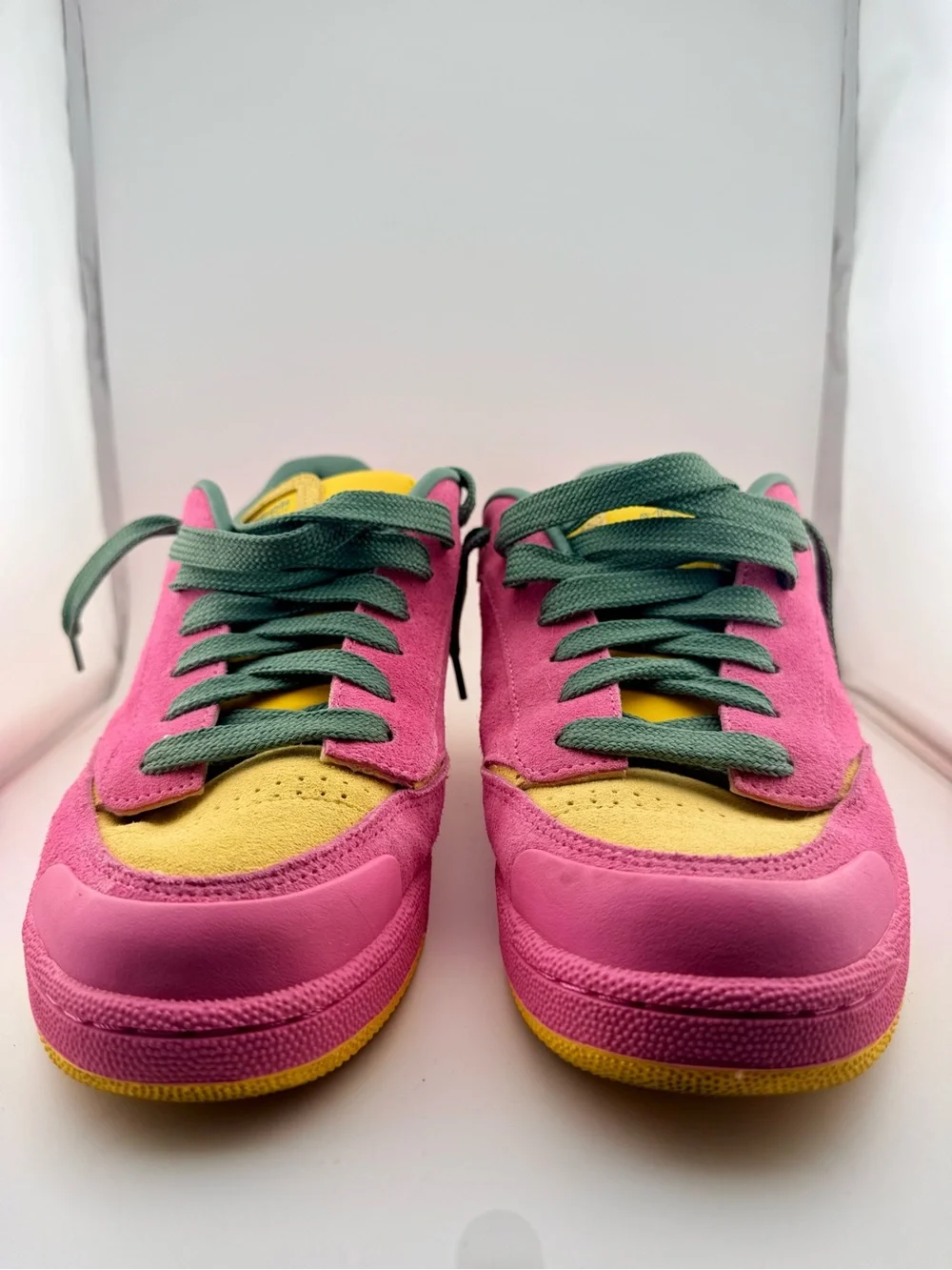 Reebok Classic Men's Pink & Yellow Low-Top Sneakers